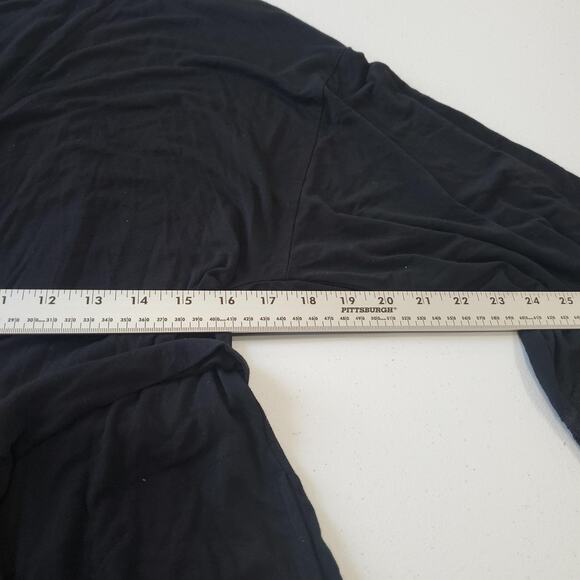 Soma Cool Nights Robe Womens Small Medium Black Lace Trim Sleepwear - Picture 6 of 7